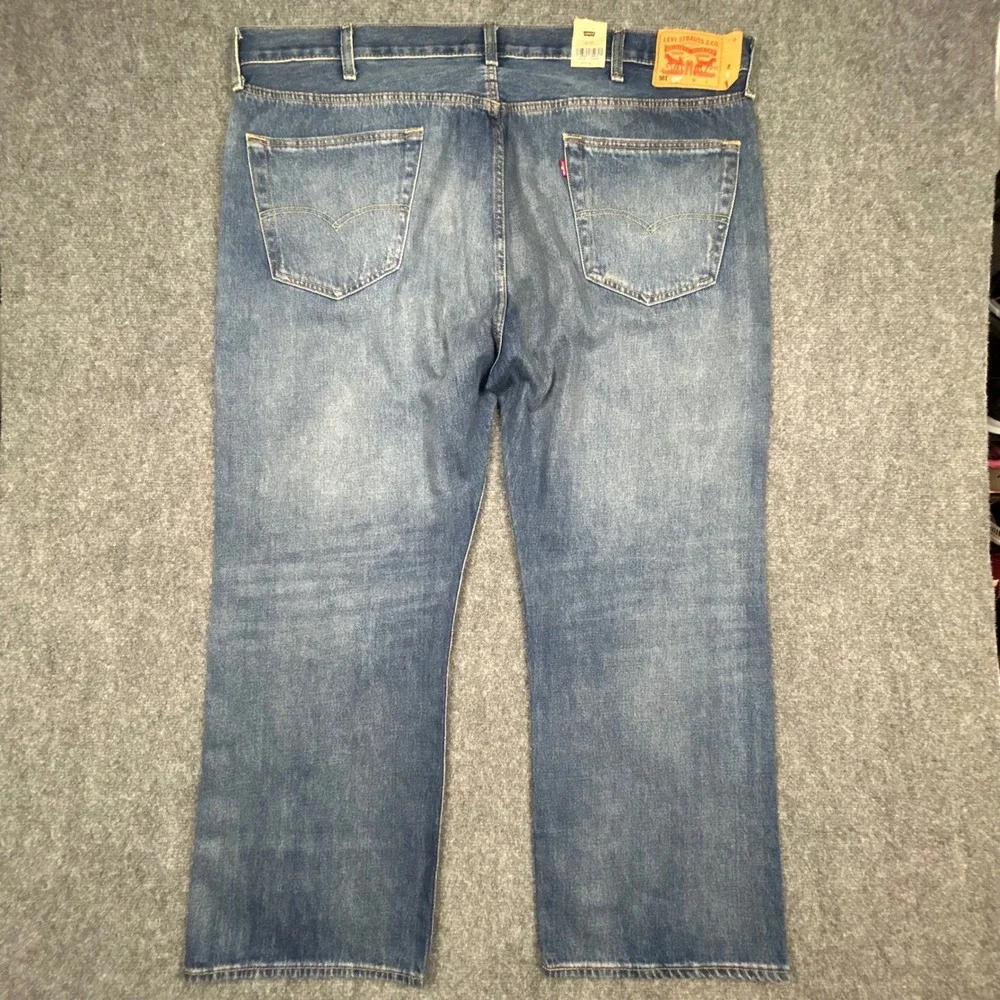 Levi's 501 Jeans Mens 48x30 Blue Distressed 150th Anniversary Button Fly Denim